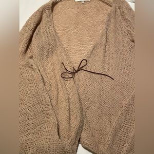 knit open sweater